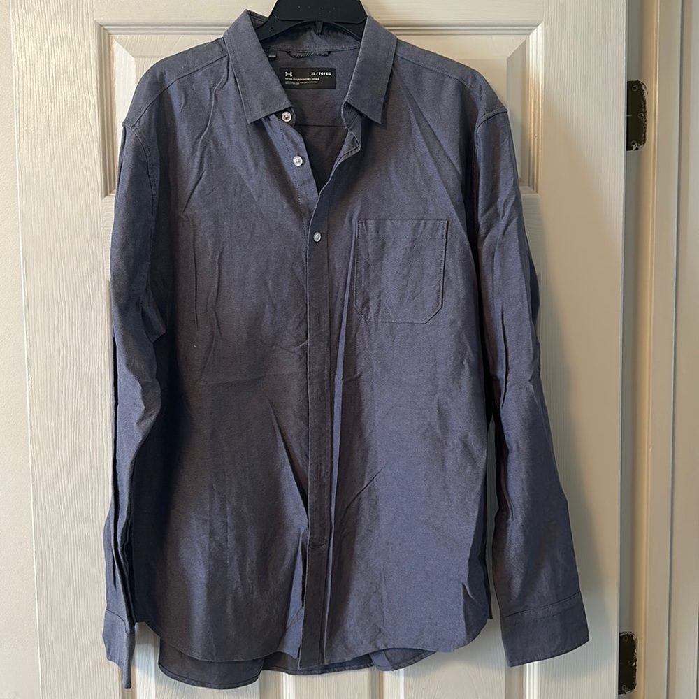 Under Armour Dress Shirt. Blue Denim. Size XL